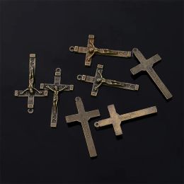 A variety of classic charm ancient bronze Catholic big cross pendant necklace bracelet metal accessories DIY jewelry production