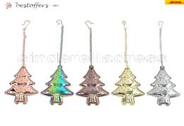 Colored Tea Strainer 304 Stainless Steel Tea Infuser Gift Christmas Tree Tea Strainer Infuser Kitchen Tools BA156441347