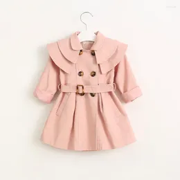 Giackets Girls Long Jacket Solid Color Girl Coats Kids Casual Style Childrens 'Spring Autumn Clothing 2 3 4 5 6 7 anni