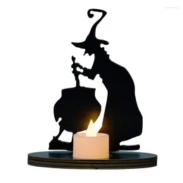 Candle Holders Witch Holder Iron Halloween Candlestick With Lightweight Home Decor Accessories For Table Bookshelf