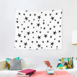 Tapestries Stars - Black On White Tapestry Home Decoration Accessories Decor