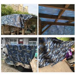 Thicken Camouflage Tarpaulin PVC Oxford Cloth Outdoor Garden Waterproof Cloth Dustproof Sunscreen Rainproof Cloth