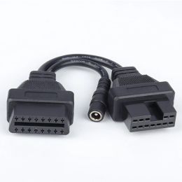 Hot Sale OBD OBDII Diagnostic Connector For Mitsubishi 12 Pin to OBD II Female 16Pin OBD1 Mitsubishi 12Pin Car Connector