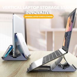 Stand Space Saving Non Slip Universal Laptop Holder Vertical Storage For MacBook Pro Tablet PC Home Office Aluminium Laptop Stand