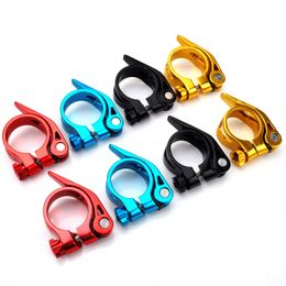 Bicycle Seatpost Clamps Quick release 31.8mm / 34.9mm Aluminium alloy Clip for Mountain road bike Cycling Accessories