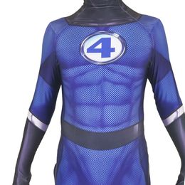 Fantastic Four Suit Cosplay Costume Zentai Bodysuit Suit Adults Kids Superhero Halloween Jumpsuits