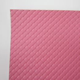 Red Purple Square Grid Faux Synthetic PU Leather Fabric For Bags Earring DIY Craft Project H0233