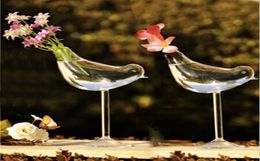 Happy birds flower vases wedding decoration crystal glass vases clear stylish design home decoration6347293