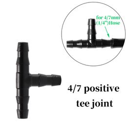 Garden Plumbing Water Connector Drip Fitting Tee Plug Adapter for 4/7mm 1/4" Hose Fittings Can Be Customised Quantity