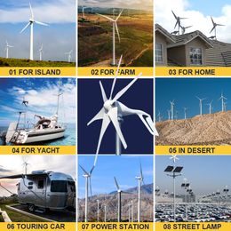 Wind Generator Portable 600W 800W 1000W Alternative Energy Windmills Alternateur 12V 24V 48V Wind Turbine Free MPPT Controller