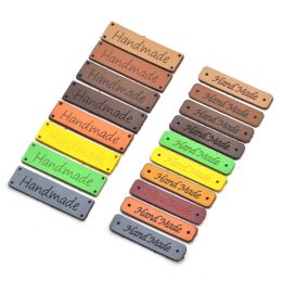 KALASO High Quality 20pcs Handmade Labels Tags Clothes Garment Leather Hand Made Jeans Bags Shoes DIY Sewing Supplies