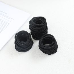 100 Pcs Black Colour 50X4mm Elastic Bands Rubber Band School Kid Office Home Accessories Stretchable Band Sturdy Rubber Ring
