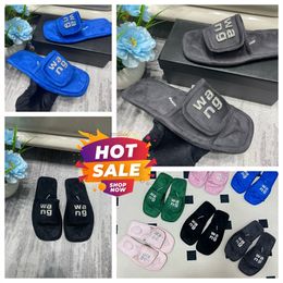 Top Quality Luxury Slippers New Style Designer Sandals Womens Velvet material rhinestone Velcro tape GAI party Room Platform Slip-On Size 35-42 offical