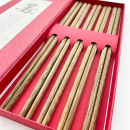 5 Pair Wooden Bamboo Chopsticks Used by the Chinese For Food Sticks Chop Sticks Reusable Chopsticks Tableware Gift Kitchen Tools