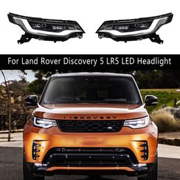 For L and Rover Discovery 5 LR5 LED Headlight Assembly 17-20 DRL Daytime Running Light Streamer Turn Signal Head Lamp Hight Lights
