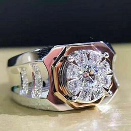 He Cheng New Business Temperament Trend Atmosphere Group Set Zircon Mens Ring Hand Jewellery