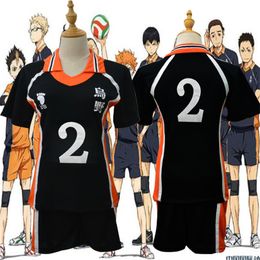 Anime Haikyuu Cosplay Costume Karasuno High School Volleyball Club Hinata Syouyou Kageyama Tobio esportiva Sportswear uniform