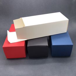 50pcs - 17x7.5x6cm Blank Black/White/Blue/Red Packaging Paper Box Sunglasses 3D Glasses Gift Boxes