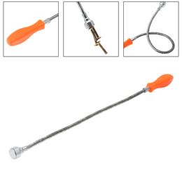 Magnetic Telescopic Pickup Tool with Larger Magnet Head Flexible Spring Long Reach Grab Grabber for Garbage Pickup Arm Extension