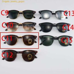 Classic Brand Retro Sunglasses Designer Eyewear Rays Metal Frame Designers Sun Glasses Bans Woman Bands 3016 Glass Lenses EDJR