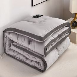New Solid Colour Warm Winter Thicken Comforter Soft Duvet Blanket FEATHER FABRIC Filling 3d King Size Single Double Wholesale