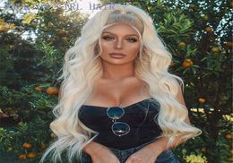 13x4 Ombre Blonde Coloured Lace Front Wig Simulation Human Hair Body Wave Full 360 Lace Frontal Wigs for Black Women4619232