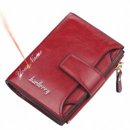 2022 New Customized Women Wallets Name Engraving High Quality Short Card Holder Female Purse Coin Holder Wallets For Girl x4xq#