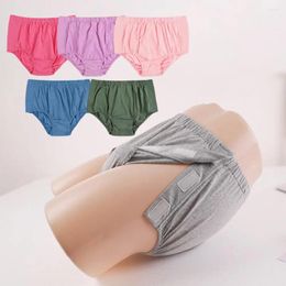 Underpants Nursing Briefs Mid-Rise Elastic Waist Lightweight Boxers Fasten Tape Patients Elderly Panties For Inconvenient Mobility