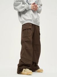 style senior sense American cargo pants mens ins China-Chic casual high street trousers lovers pants calca men 240328