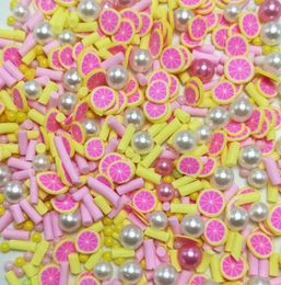 50g Multicolors Polymer Clay Fruit Slices Hot Clay Sprinkles for Craft DIY Making plastic klei Mud Beads Slime Accessories