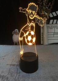 LED Smart Sensor Night Light Ozora Tsubasa Figure 3D Neon Lamp Atmosphere Anime Nightlight Captain Tsubasa Football Fans Kids Gif4173042