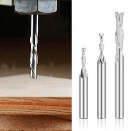 CMCP Spiral Plunge Router Bit 1/4 inch Shank Down Cut Milling Cutter for Woodworking Carbide End Mill