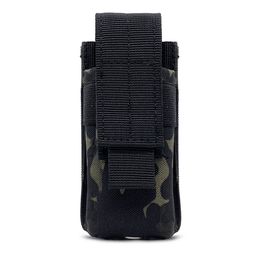 Molle Tactical M5 Flashlight Pouch Single Magazine Pouch Torch Holder Case Outdoor Hunting Knife Light Holster Bag