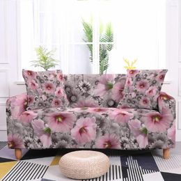 Chair Covers Rose Flower Elastic Sofa Cover 1/2/3/4 Seat Stretch Antifouling Slipcover Sectional Couch Fundas