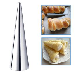 6PCS Conical Tube Cone Roll Moulds Spiral Croissants Tubes Moulds Cream Horn Mould Pastry Mould Cookie Dessert Kitchen Baking Tool