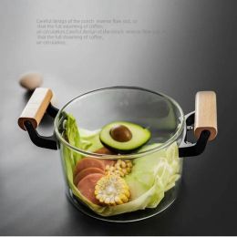 Glass Soup Pot Noodle Pot Electric Ceramic Stove Soup Pot Explosion-Proof High Temperature Resistant Kitchen Cooking Tools