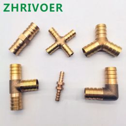 Brass barb pipe fitting, 2, 3, 4-way brass joint, used for 4mm 5mm 8mm 12mm 16mm 19mm hose, copper tower water pipe fitting