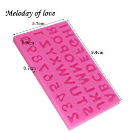 Alphabet Silicone Mould DIY number letter Cake decorating Tools Gumpaste fondant chocolate Polymer Clay Resin T1399