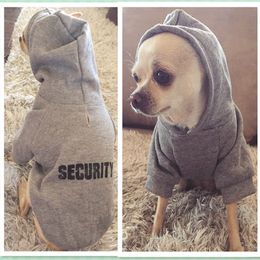 Security Dog Clothes Classic Pet Dog Hoodies Clothes For Small Dog Autumn Coat Jacket for Yorkie Chihuahua Puppy Clothing 10d3S1