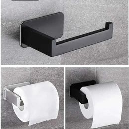 Toilet Paper Holders High Quality 304 Stainless Steel Roll Paper Holder Nail-free Toilet Tissue Kitchen Towel Roll Dispenser Bathroom Accessories 240410