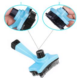 Puppy Cat Fading Combing Brush 4 Colours Pet Dog Grooming Supplies Convenient Small Dog Cat Brush Pet Cleaning Supplies