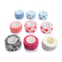 Self Adhesive Wrap Tape Medical Therapy Elastic Bandage Knee Protector Sports Colourful Printed Finger Joints Pet Tape 23 Style