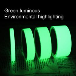 3/ 10m Green Luminous Tape Self Adhesive Glow Stickers Stage Decorative Fluorescent Tapes Warning Stickers Self-luminous