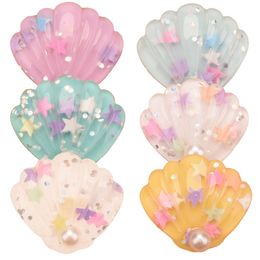 21PCS Resin 1inch Shell Flatbacks Baby Girls Hair Accessories Boutique Supplies for Hair Bows Center Making Headwrap Accessory