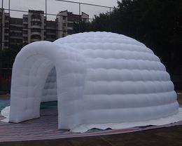 wholesale 10mD (33ft) with blower Outdoor portable waterproof inflatable igloo tent, inflatables party dome tents with LED light 01