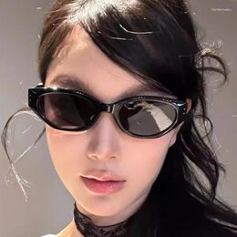 Sunglasses Cat Ear Eyewear Fashion Vintage Women Brand Designer Retro Rectangle Sun Glasses Female Ins Black White