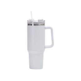 40oz stainless steel tumbler with handle lid straw beer mug water bottle outdoor camping cup vacuum insulated drinking tumblers