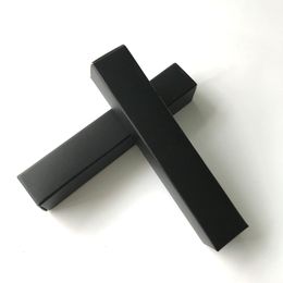 100pcs - 2x2x13cm Blank Black White Gift boxes Lipstick Cosmetic Sample Perfume Slender Tube Small Packaging Box