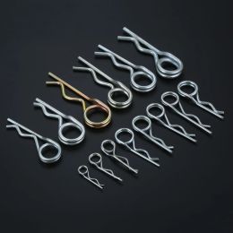 DRELD 20/10/5/2/1pcs Steel Double Ring Cotter Pins Double Coil R Clip Retaining Cotter Hair Pins for Trailer Stroller Cargo Boat