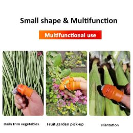 Silicone Finger Protector with Blade for Fruits Vegetable Thumb Knife Finger Guard Kitchen Gadgets with 5 Silicone Finger Cots